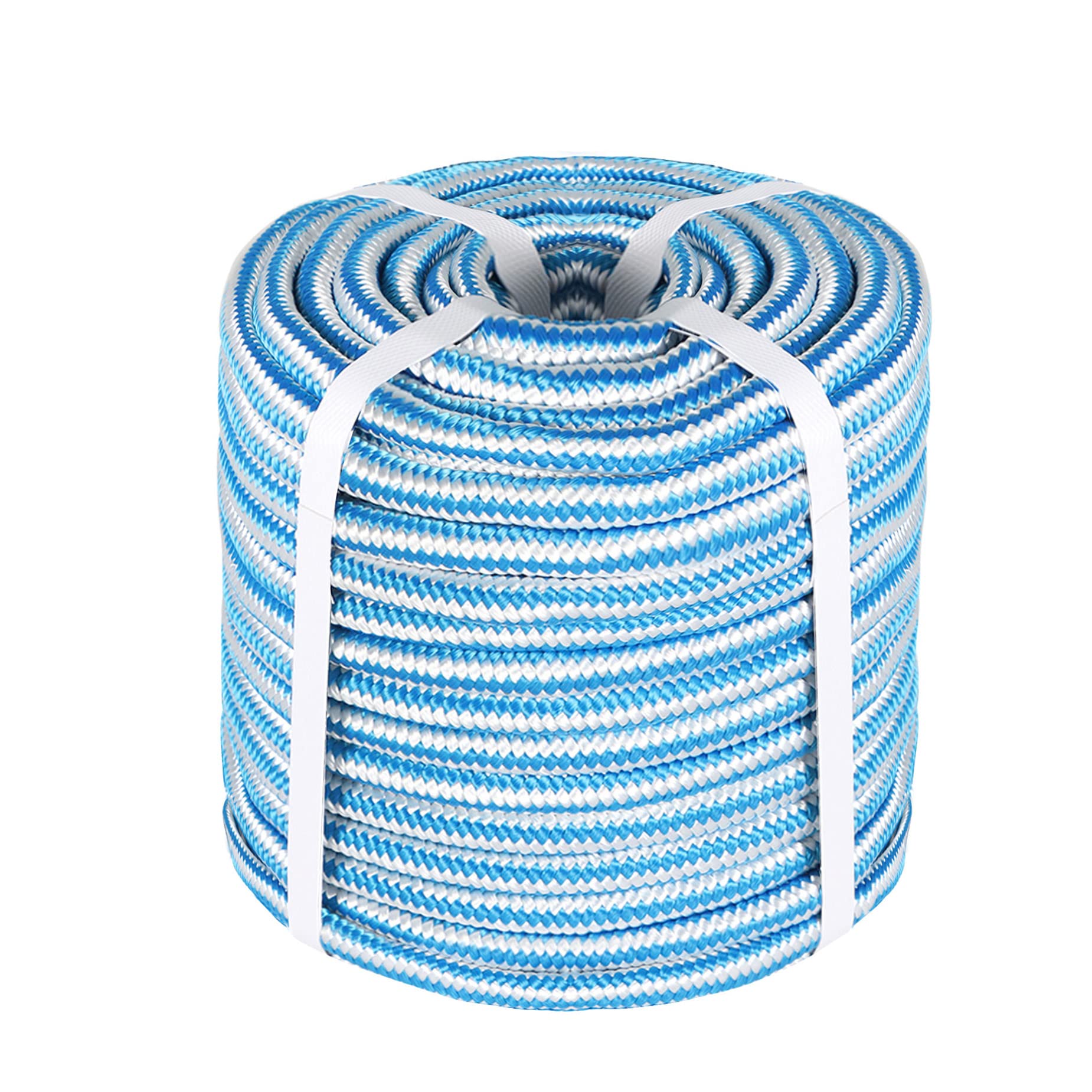 CUERDA DE NYLON DE 1/2 PULGADA Y 100 PIES, CUERDA DE ARBORISTA DE ESCALADA DOBLE TRENZADA DE Poliester Cuerda De Seguridad Para Tirar De Arboles Cuerda De Aparejo Nautico