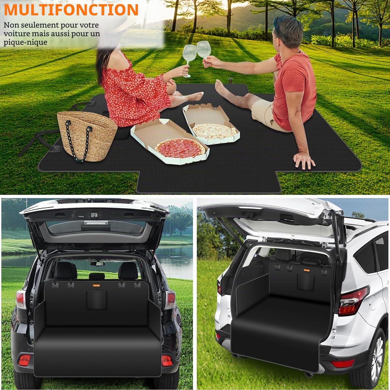 Protection Coffre Voiture Chien pour BYD Seal U DMi 2023 2024 2025, Housse Protection de Coffre de Voiture avec Protection Latérale Entretien Facile