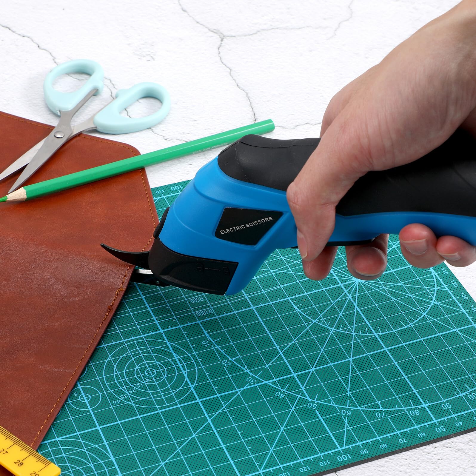 Tijeras Eléctricas Inalámbricas De Acero Al Manganeso 3.6v Para Corte De Tela y Cartón, Recargables 2000mah, Ergonómicas Para Costura y Manualidades, Uso Doméstico y Profesional