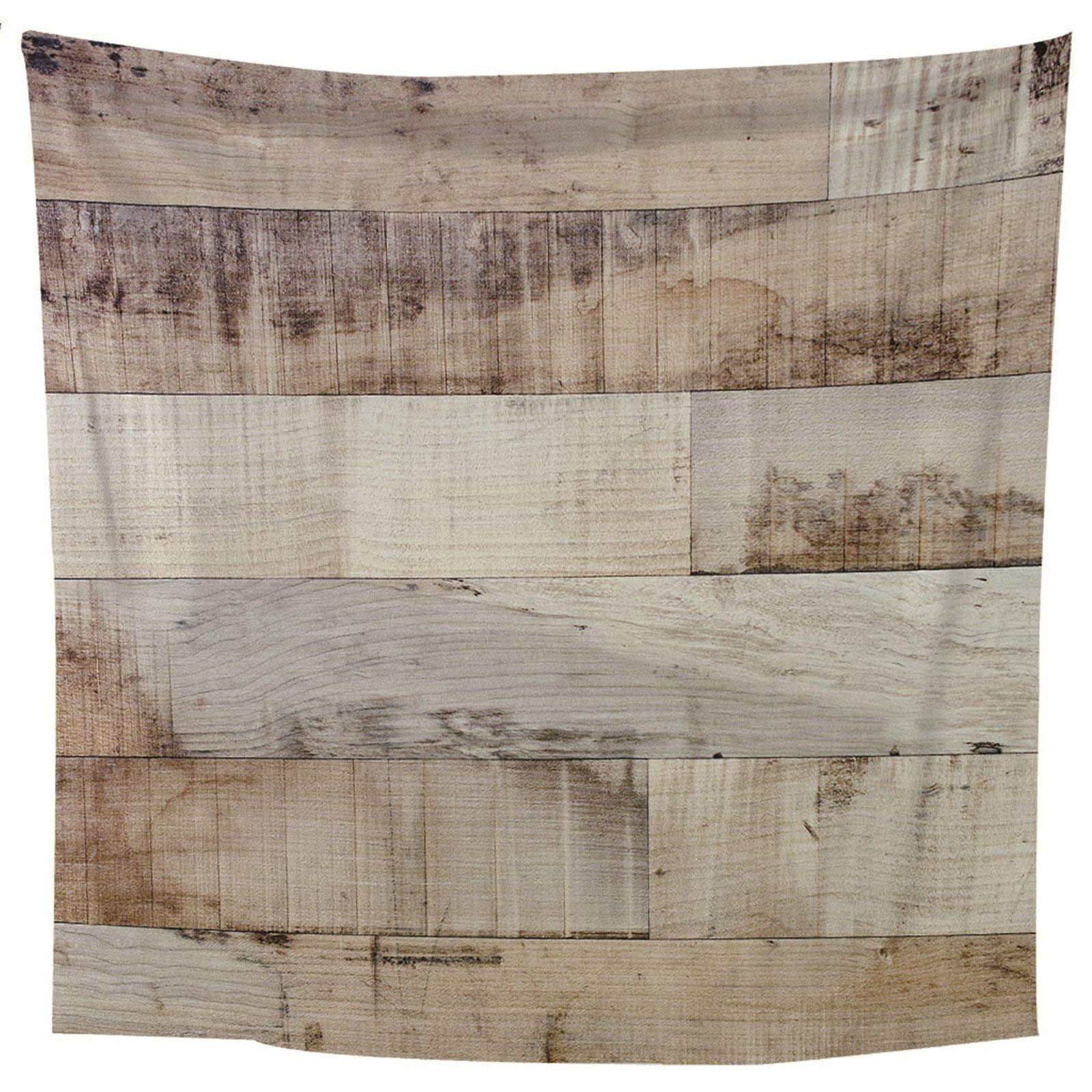 Tapisserie Tenture Murale Vue 3D D'Une Fenêtre En Bois, Tapisserie