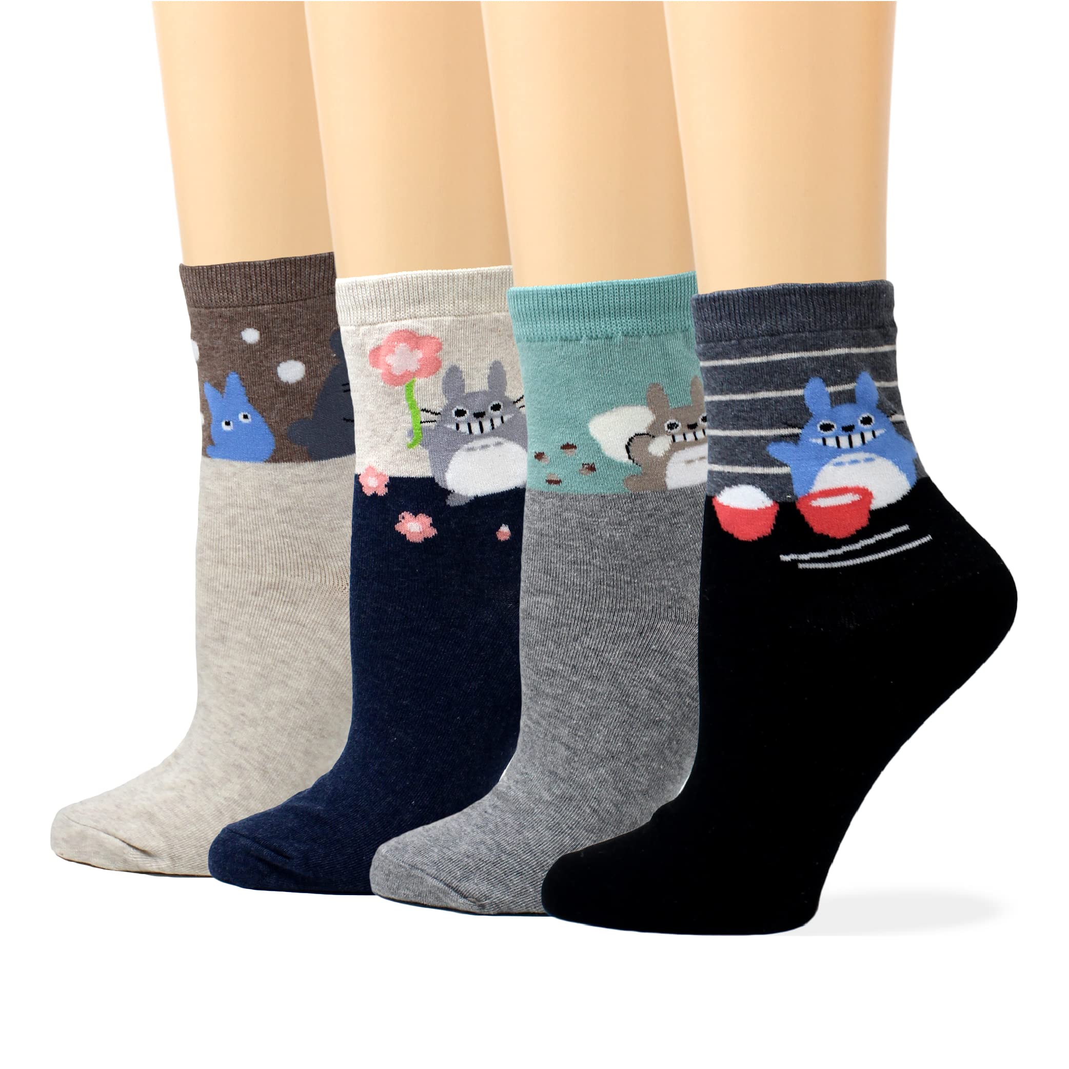 Women’s Cute Funny Novelty Casual Cotton Crew Socks (Made In Korea)