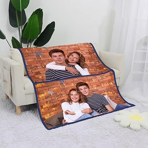 Miniatura 7 de Manta personalizada con imagen, manta personalizada para parejas, manta de fotos para sofá, familia, Navidad, Halloween, cumpleaños, boda, regalos