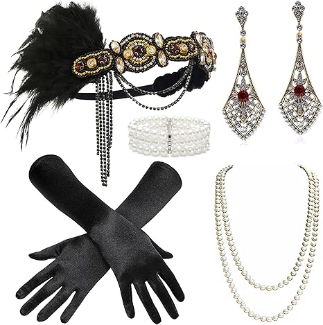 Amazon.com: BABEYOND 1920s Flapper Accessories Gatsby Costume ...