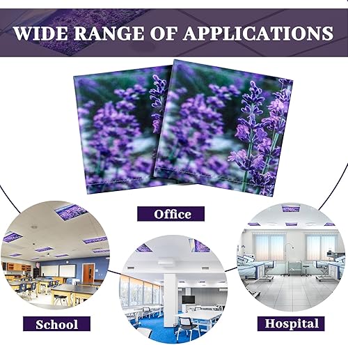 Miniatura 4 de Hortsun 6 cubiertas de luz fluorescente magnéticas, filtros magnéticos fluorescentes para aula, cubiertas de luz de techo, protectores de aula para