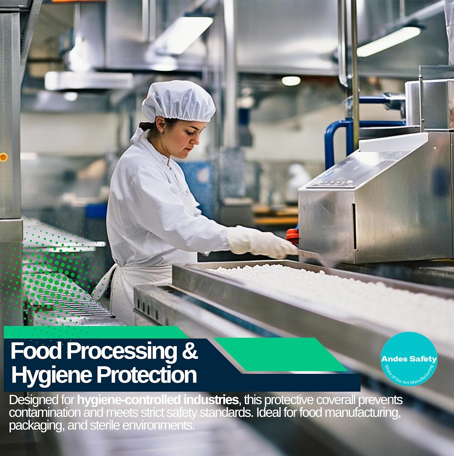 Andes 25 Pack Hazmat Suits, Heavy Duty Paint Suits, Disposable Protective Coveralls with Collar, Elastic Wrists and Ankles