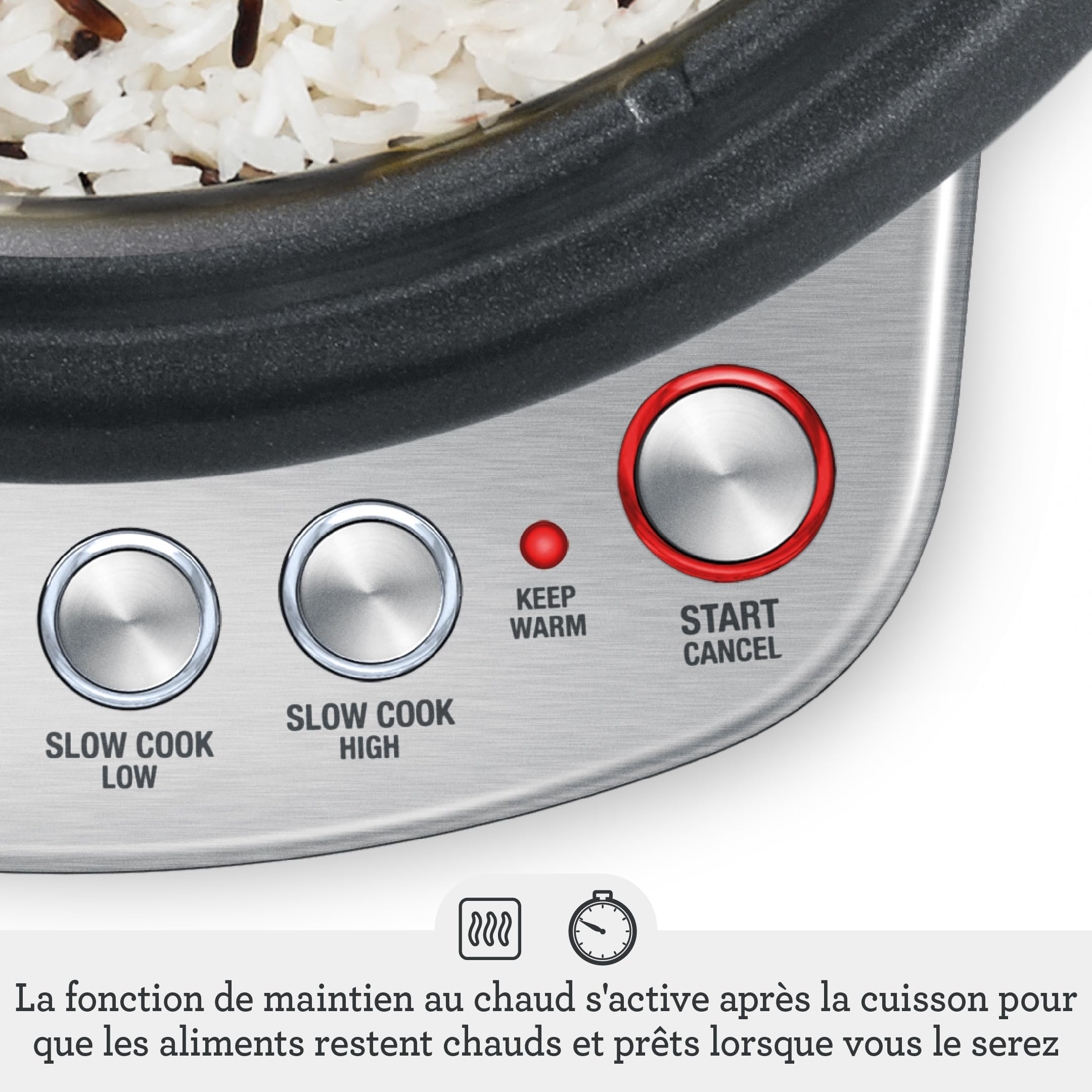 Sage The Risotto Plus, Multicuiseur à Riz/Rizotto, Acier Inoxydable Brossé | Cuiseur 3,7L, Fonction Saisie, Bol Céramique sans PTFE/pfoa, Maintien Au Chaud; Risotto sans Remuer, Vapeur et Mijoteur