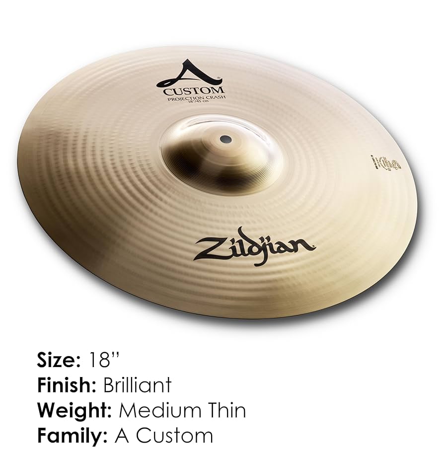 [訳あり] Zildjian A Custom プロジェクションクラッシュ 18 Amazon.com: Zildjian Crash Cymbal, 18