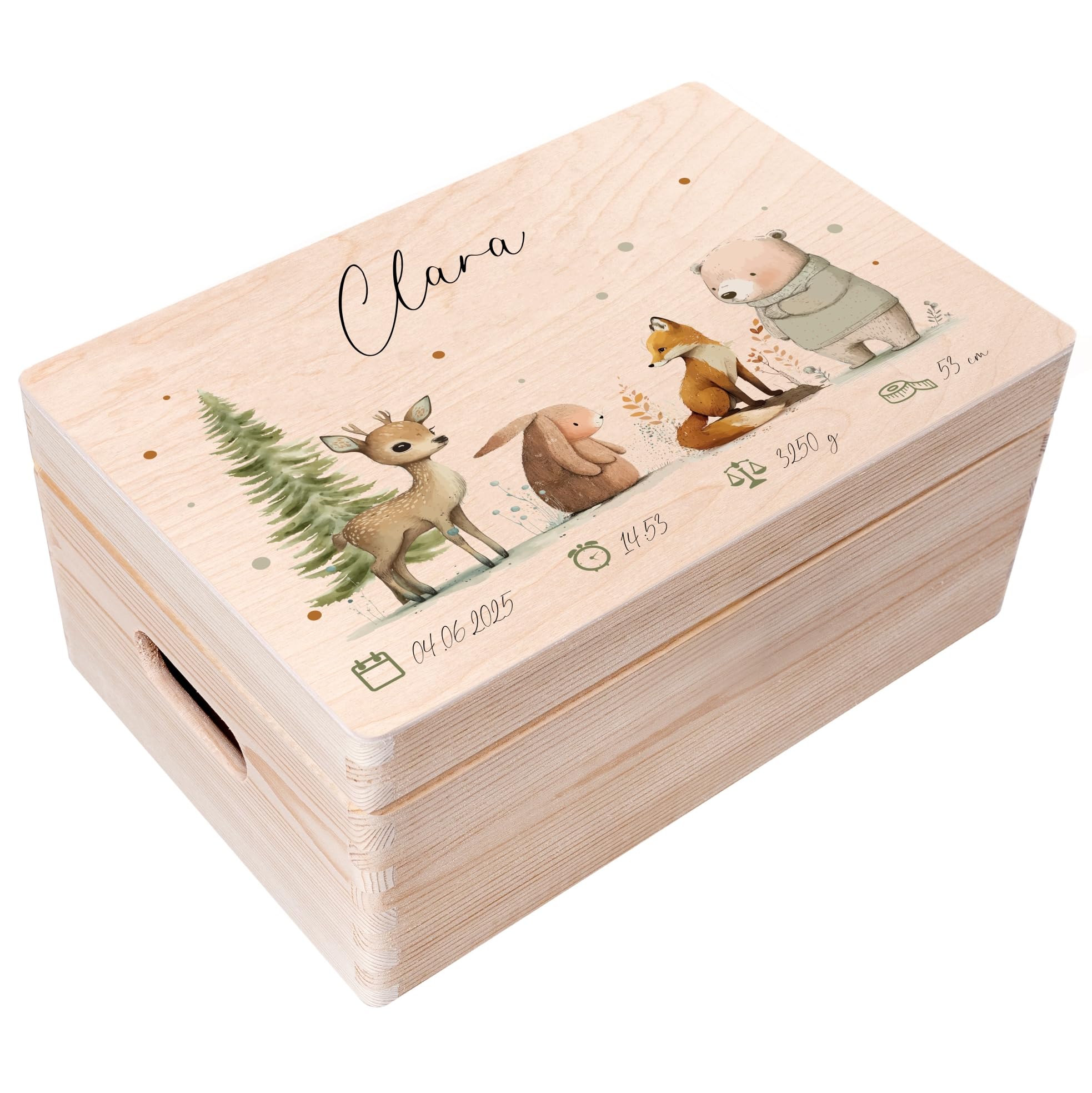 Creative Deco Personalised Baby Memory Box - Animals