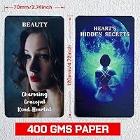 Vista 4 de soulme Twin Flame Love Oracle Cards, Hearts Hidden Secrets Oracle Deck, 78 cartas de tarot para principiantes, ayuda a descubrir lo que es realmente