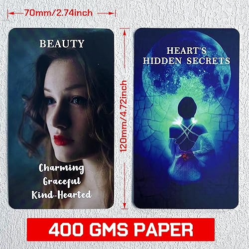 Miniatura 4 de soulme Twin Flame Love Oracle Cards, Hearts Hidden Secrets Oracle Deck, 78 cartas de tarot para principiantes, ayuda a descubrir lo que es realmente