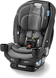 Graco SlimFit3 LX 3-in-1 Convertible Car Seat, Slim Car Seat Fits 3 Across, Rear Facing, Forward Facing, to Highback Booster Seat, Perfect for Baby Travel & Gift for New Parents, Kunningham