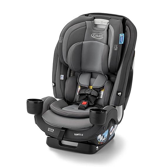 Graco SlimFit3 LX 3-in-1 Slim Car Seat, Rear-Facing, Forward-Facing to High Back Car Booster Seat, Kunningham