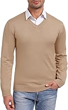iClosam Men's Winter Warm Pullover V-Neck Winter Long Sleeve Knitted Classic Knitted Pullover