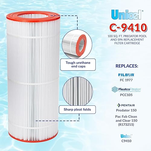 Miniatura 5 de Unicel Cartucho de filtro de repuesto para piscina y spa para Pentair, American Pool 59054200, Pac Fab 59054200, Sta Rite R173215