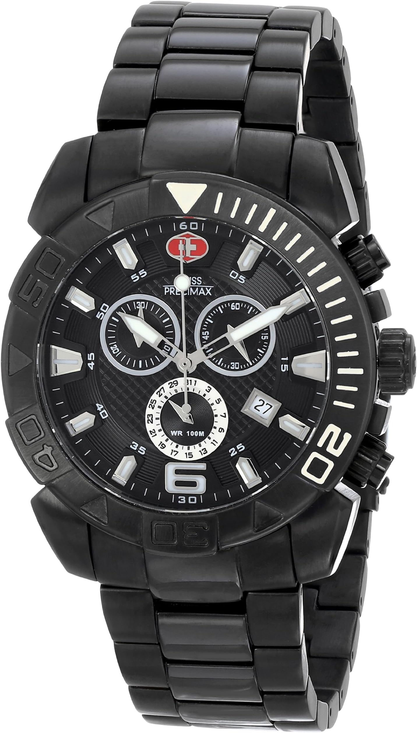 Swiss Precimax Men's SP13121 Recon Pro Analog Display Swiss Quartz Black Watch