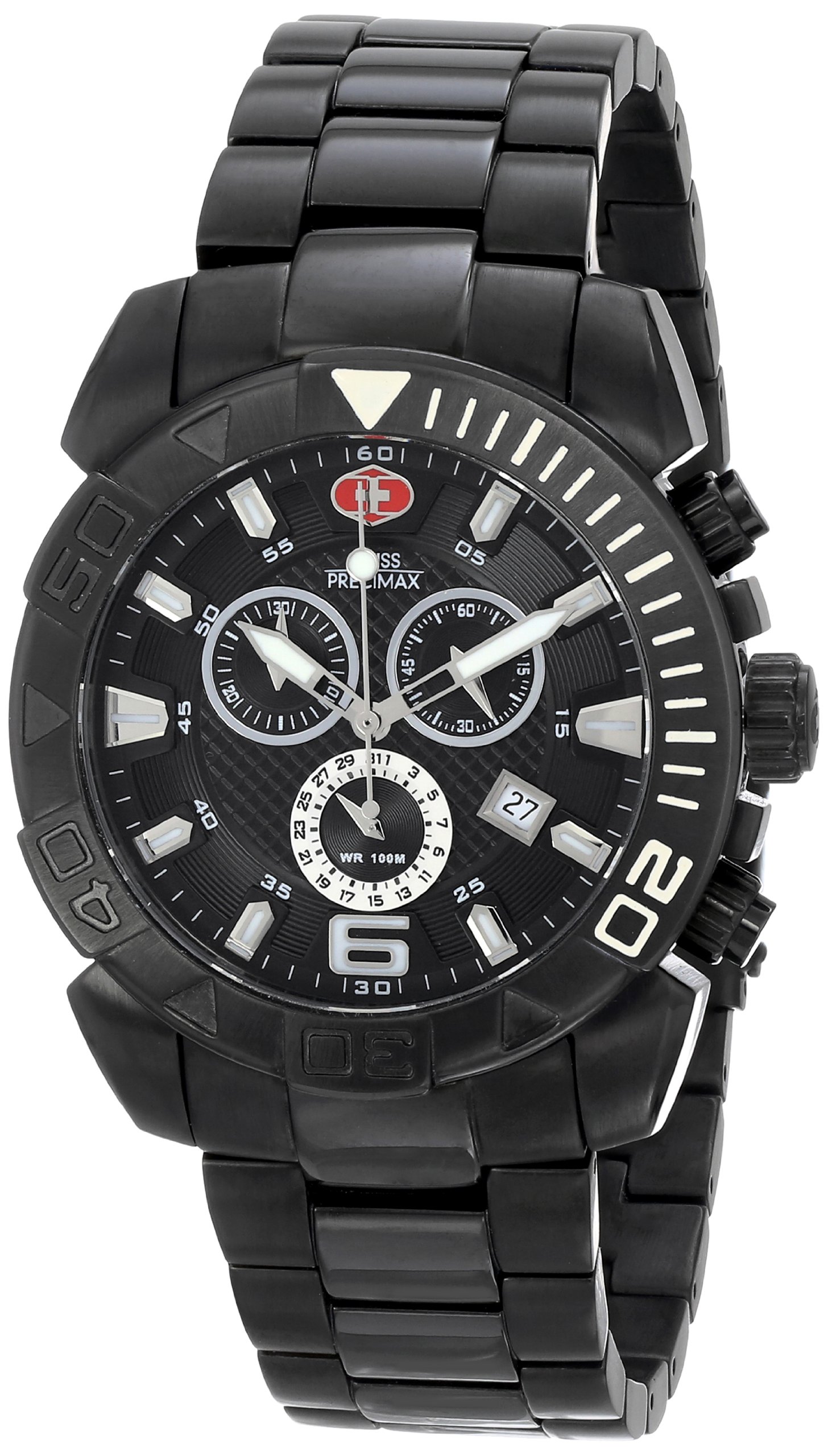 Swiss Precimax Men's SP13121 Recon Pro Analog Display Swiss Quartz Black Watch