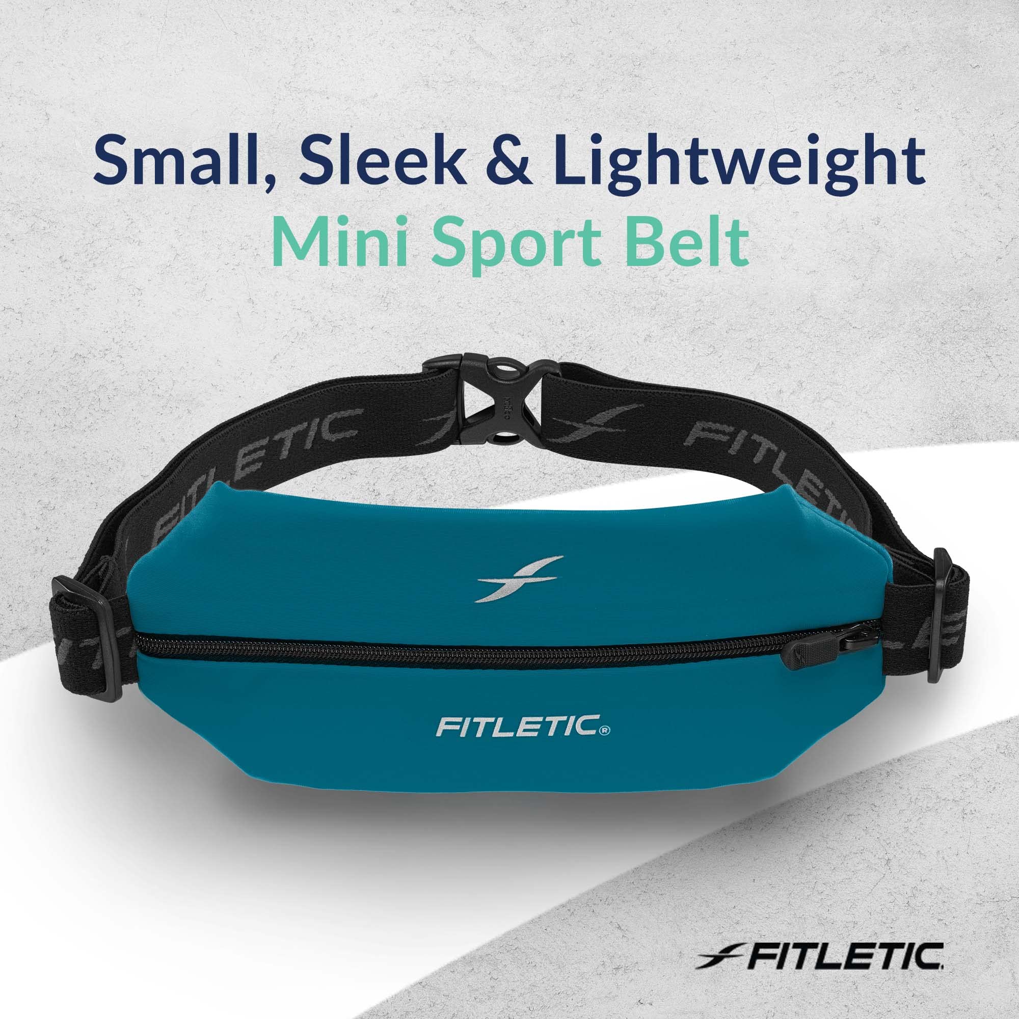 FitAthletic Mini cinturón deportivo verde – Bolsa compacta impermeable para teléfono celular, ideal para correr, correr, correr, carreras, ciclismo, fitness, viajes, pequeño, elegante y ligero para