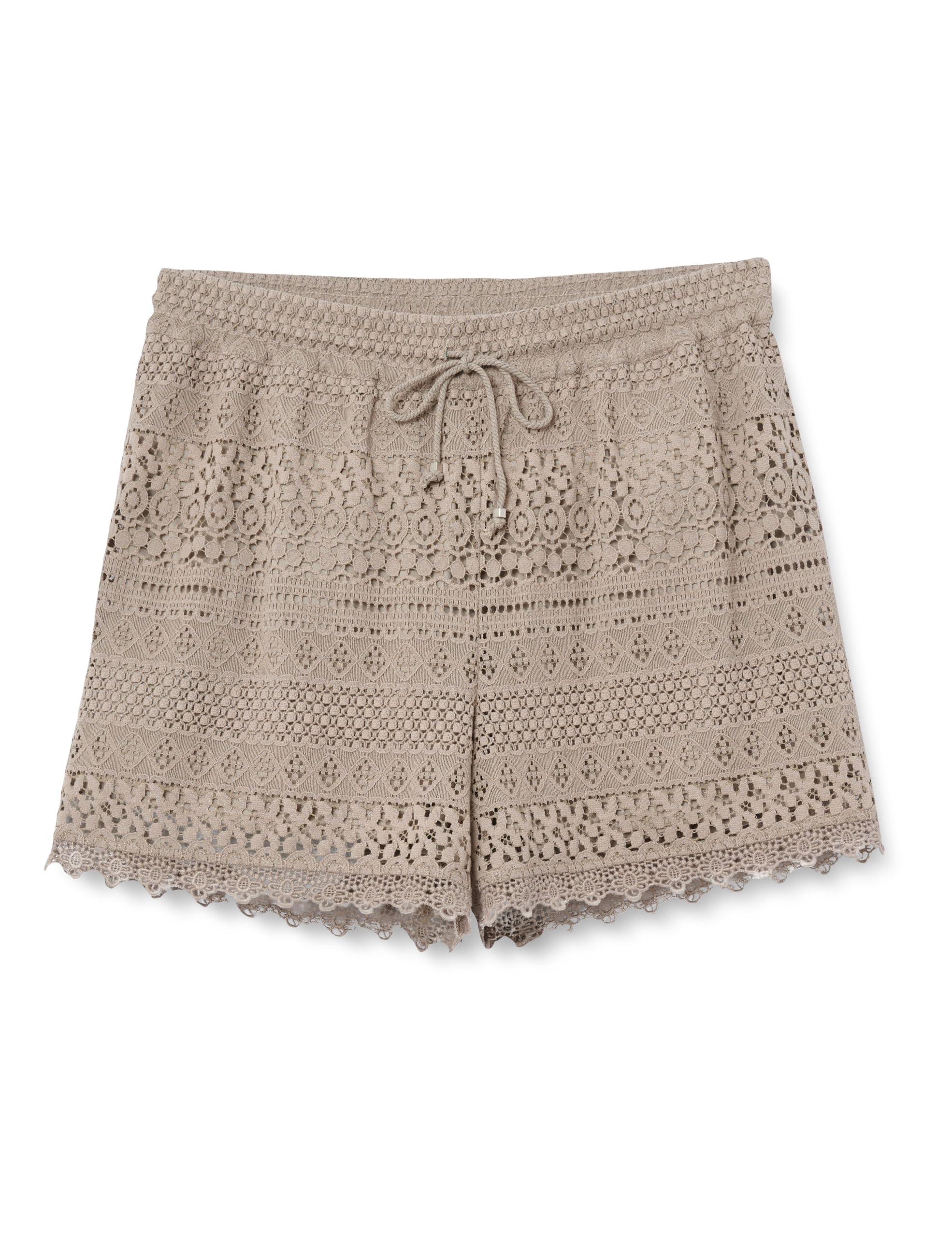 VERO MODA Women's Vmhoney Lace WVN Shorts, Moon Rock, XS