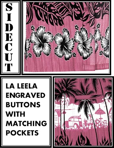 Miniatura 6 de LA LEELA Men's Hawaiian Shirts Short Sleeve Summer Party Vacation Fashion Holidays Beach Stylish Button Down Shirt for Men