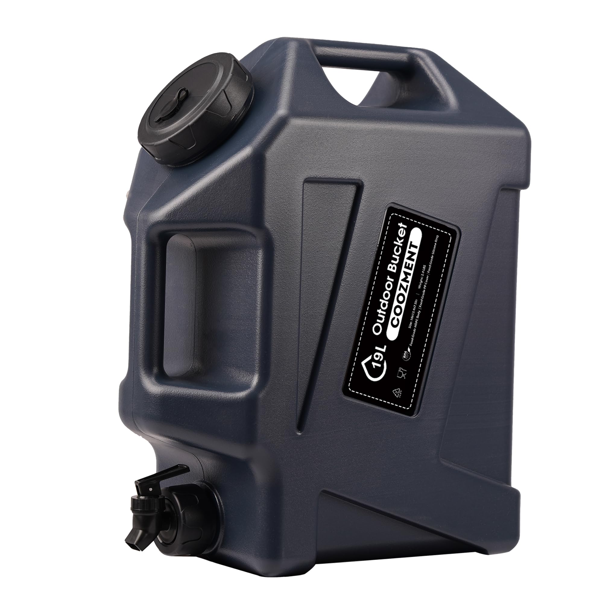 COOZMENT 3.2 Gallon/5 Gallon Water Containers with Spigot, BPA Free Water Jug, Military Green Water Tank, Multifunction Water Storage Containers for Camping Outdoor Hiking,Emergency Storage