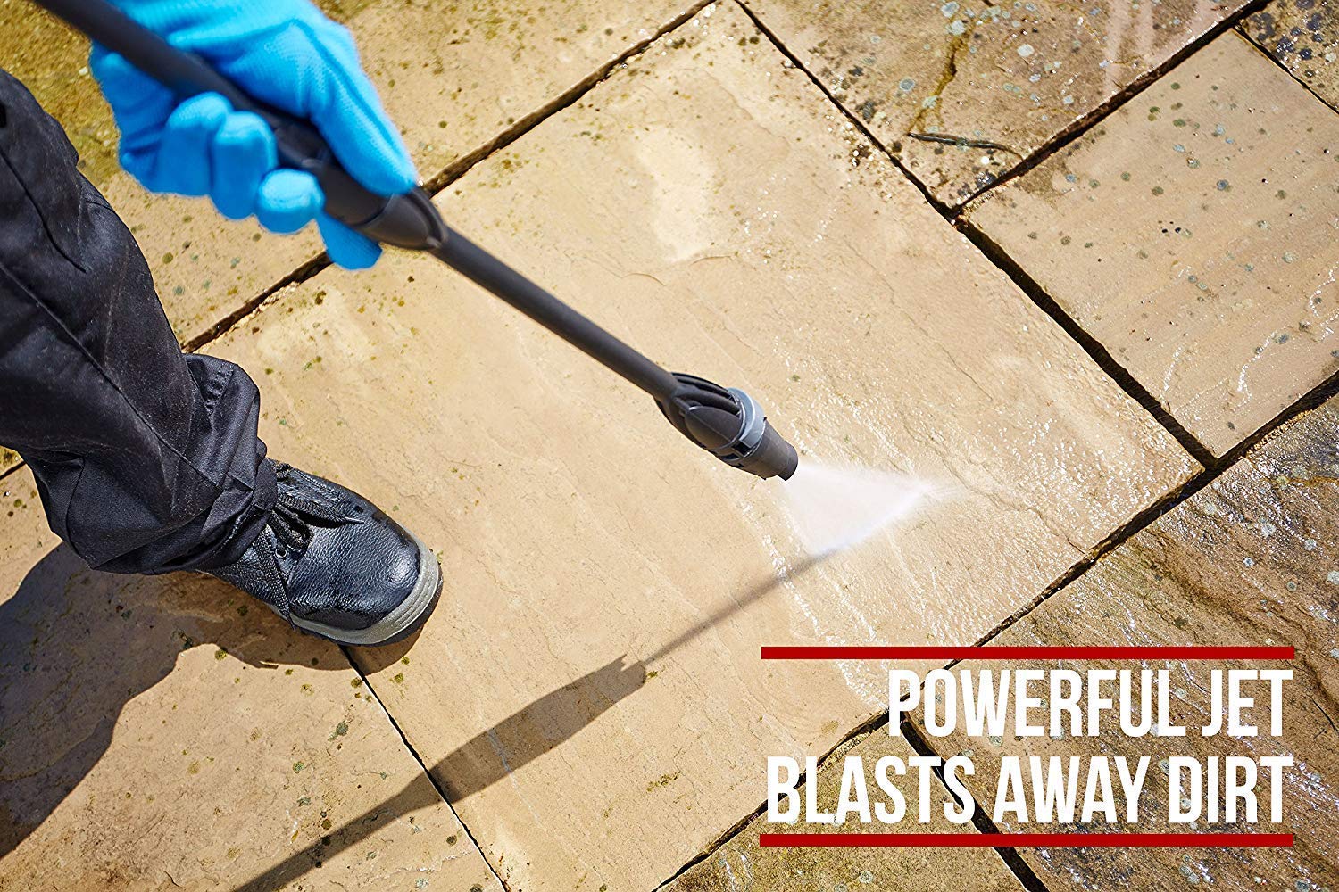 Andrew James Pressure Washer Power Jet Wash with 5 Attachments 1500W