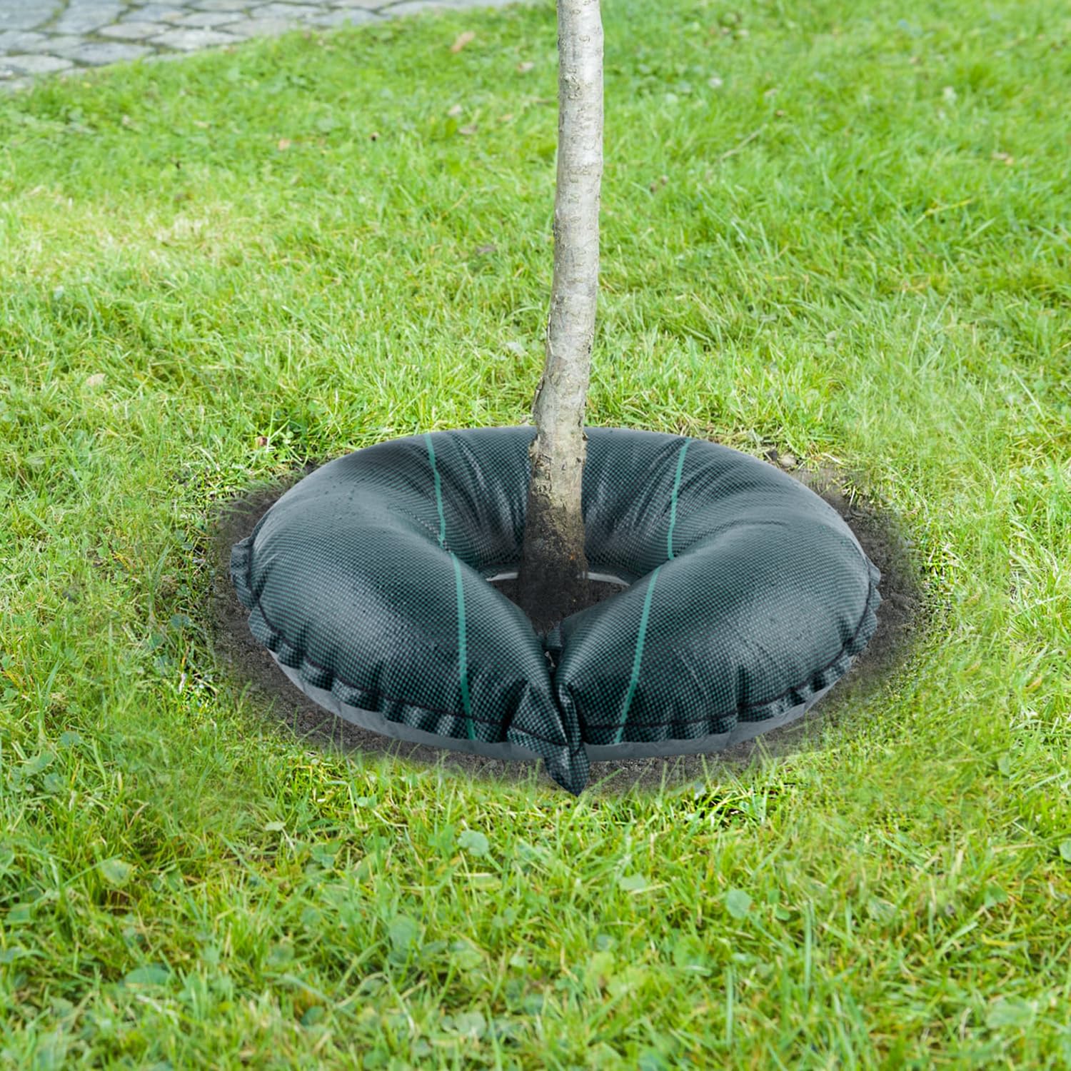 21 Inch Tree Watering Bags Slow Release - Tree Watering Ring with 5L Automatic Rainwater Collection and Tree Watering System - Tree Drip Irrigation, Slow Release for up to 30 Days (4PCS)