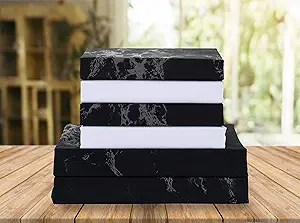 Elegant Comfort Luxury Soft Bed Sheets Marble Pattern - 1500 Premium Hotel Quality Microfiber Softness Wrinkle and Fade Resistant (4-Piece) Bedding Set, Twin/Twin XL, Black