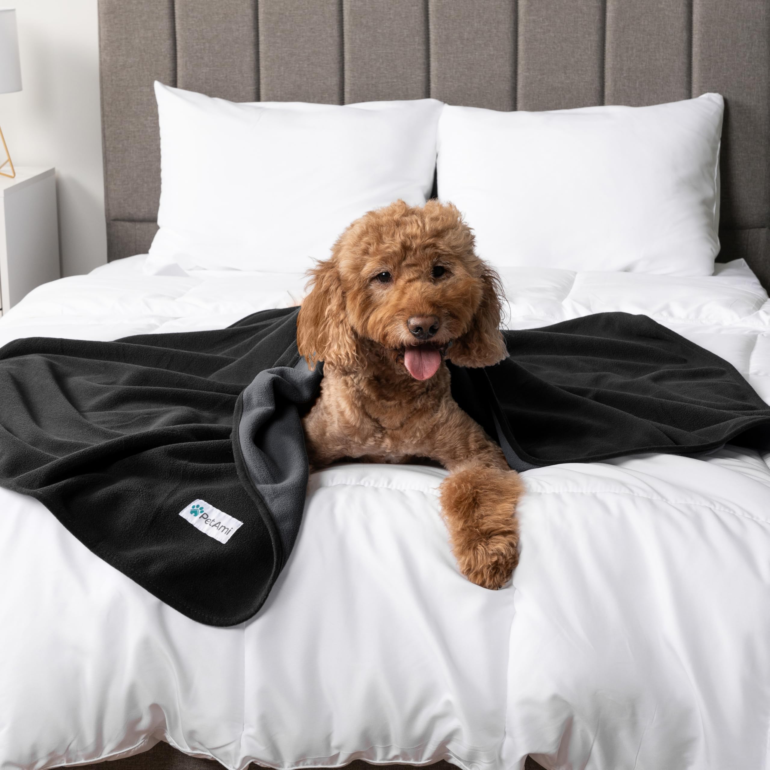 PetAmi Manta Impermeable para Perros pequeños, medianos y Grandes, Manta Protectora para Mascotas, Manta de Forro Polar para Gatos, Manta Lavable, Protector de Muebles de sofá, Jaula Reversible de