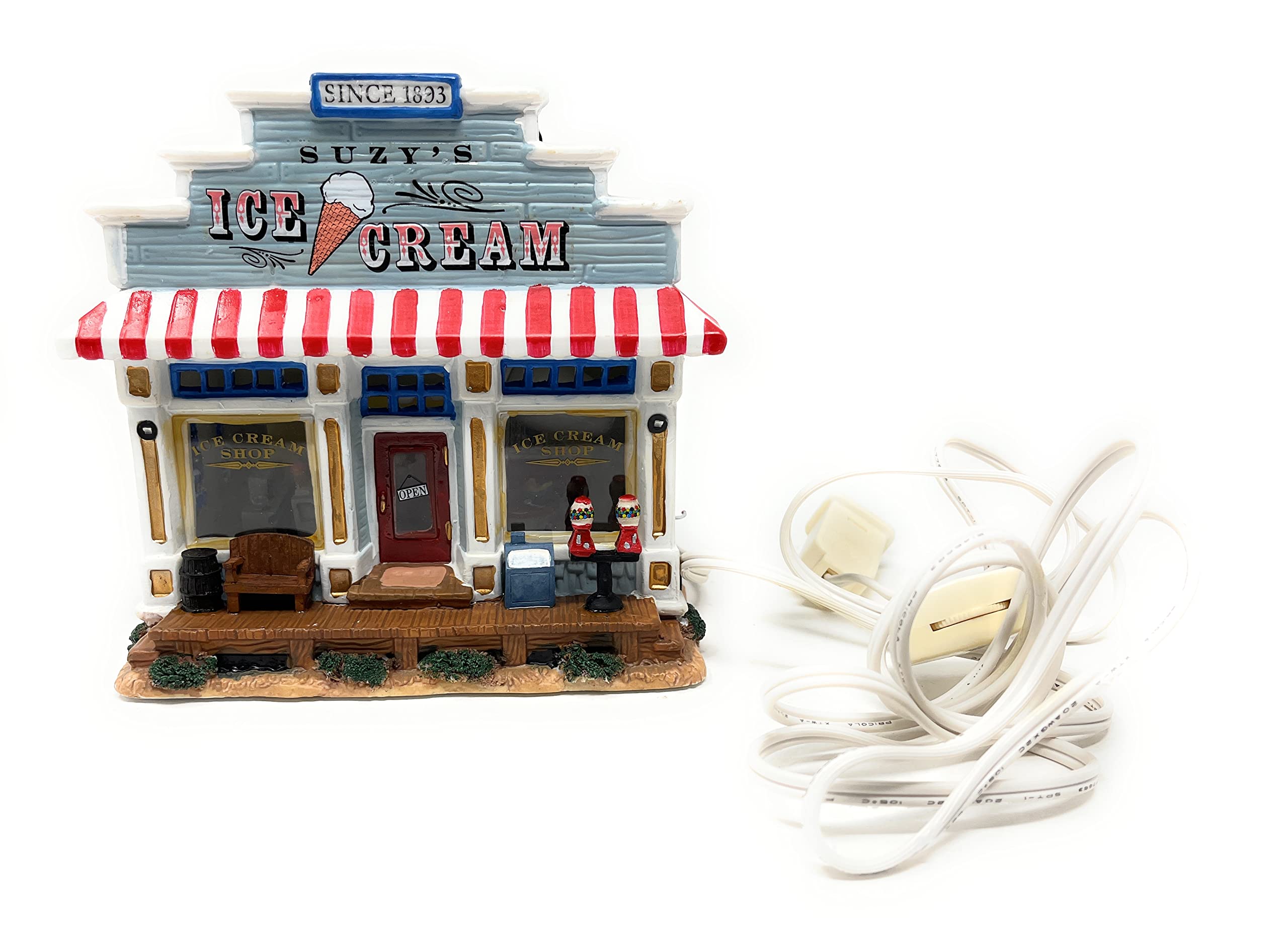 Amazon.com: Lemax 55234 Suzy's Ice Cream Shop Village Building