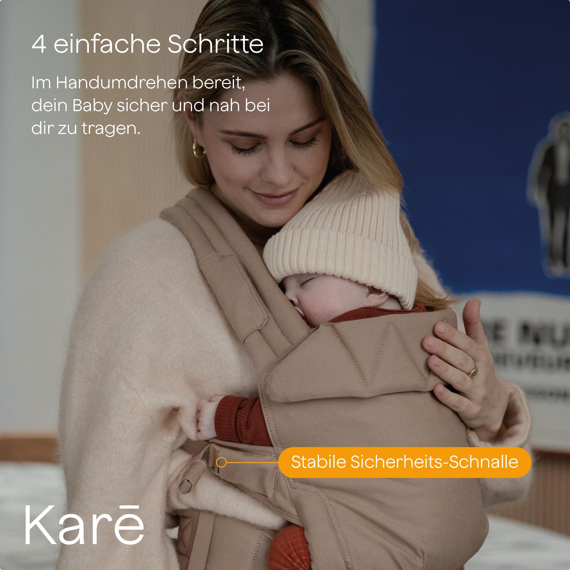 Baby Carrier - Babytrage bis 20 kg - Ergonomische Bauch- und Rückentrage - Vanilla Cream
