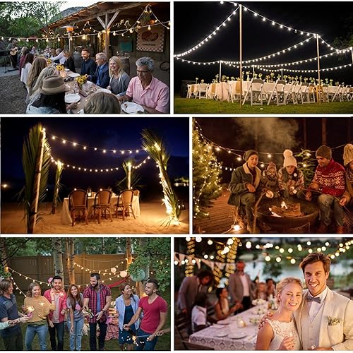 Miniatura 5 de FOLUXING Cable de cuerda de alambre de 150 pies, cable guía de luz para exteriores, acero inoxidable 304, recubierto de vinilo para colgar luces de