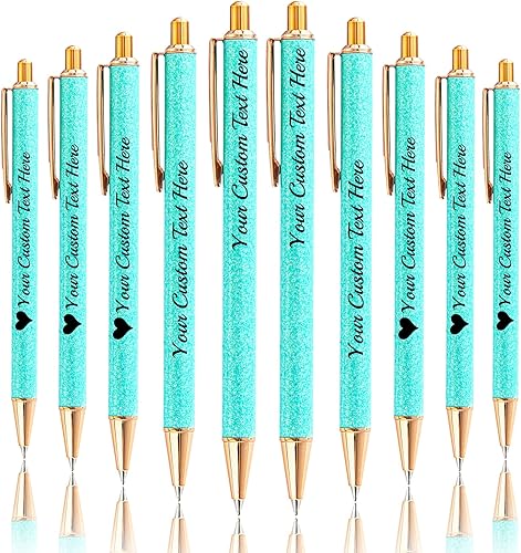 Bolígrafos de purpurina personalizados con nombre impreso, bolígrafo personalizado con barril de metal, retráctil, bonito y elegante, regalos