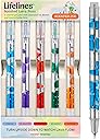 Lifelines Scented Lava Gel Pen Set, 5-Pack (Multi-Color) - 0.5mm Colored Gel Pens Infused with Scented Essential Oil Blends & Mesmerizing Lava - School Supplies for College Kids & Adults