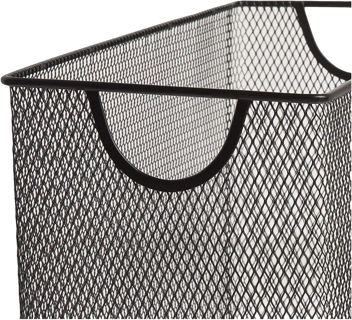 Set of 3 Household Wire Mesh Metal Steel Storage Basket Organizer CD Storage Boxes Organizer Bin Container Tote with Handles for Home Office 10.5" x 5.5" x 5.5"