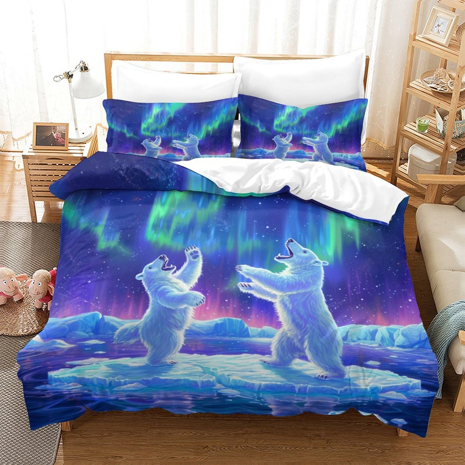 Housses de couettes ours polaires 3D pour transformer votre chambre en cocon nordique