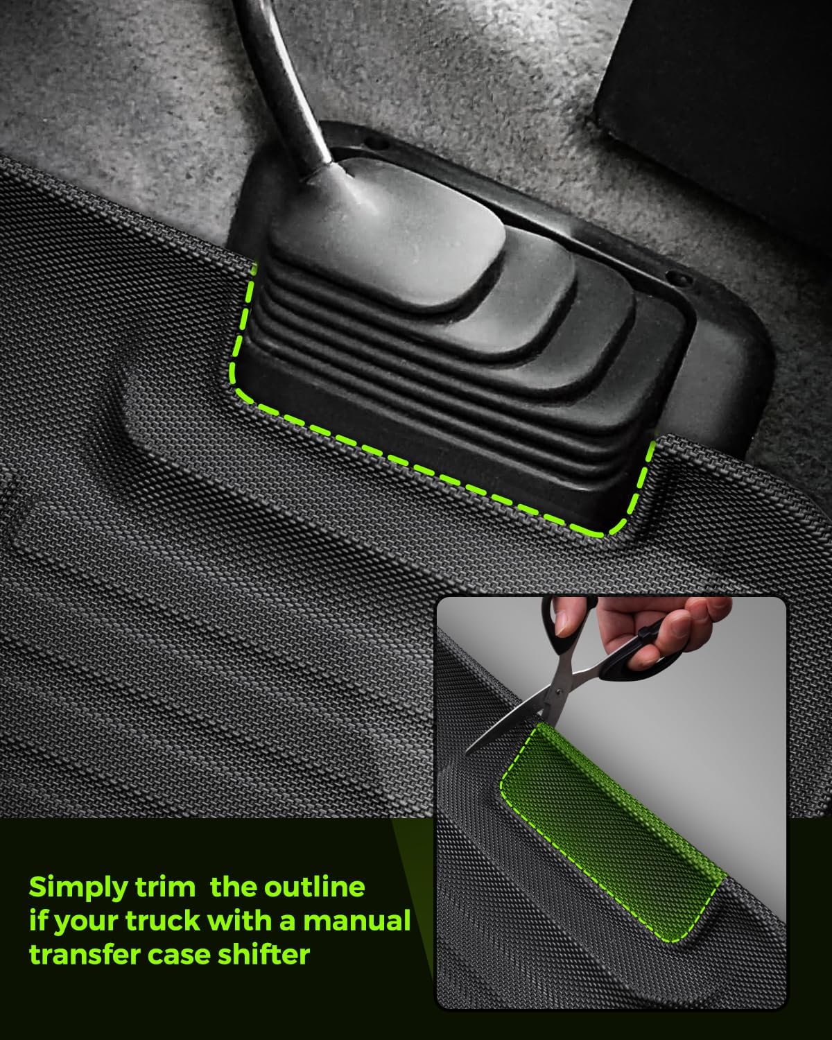 Truck Floor Mats for Ford F150/for Bronco 1980-1996, for F250/F350 1980-1997,All Weather TPE Rubber Car Floor Liners for F-150/250/350 1980-1990 1991 1992 1993 1995 1996 Truck Carpet Accessories