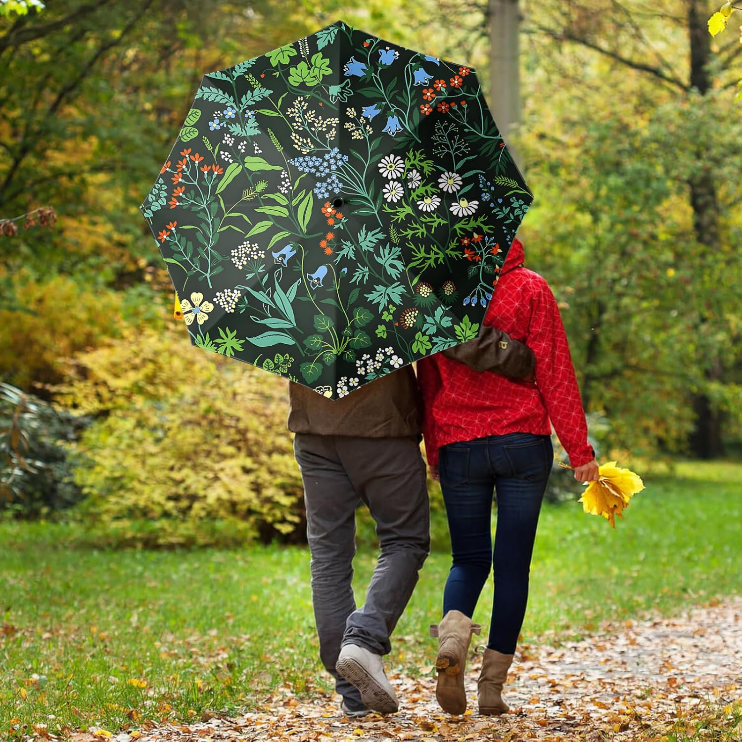 Small Compact Travel Automatic Folding Umbrella for Women, Portable Lightweight, Rain, Wind, UV Sun Shade