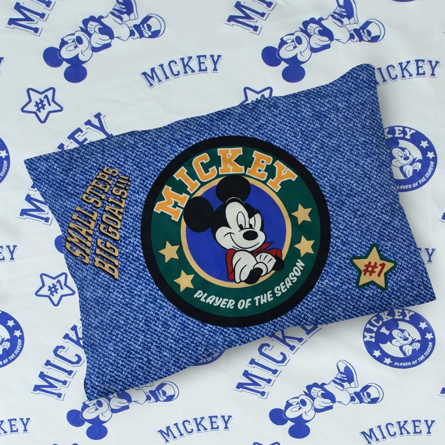 Northwest Disney Mickey Mouse Twin Comforter Set, Reversible Design Ultra Soft Fade Resistant Microfiber Kids Bedding Set, Officially Licensed