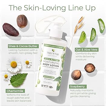 Amazon.com : Tree to Tub Unscented Shea Butter Body Lotion