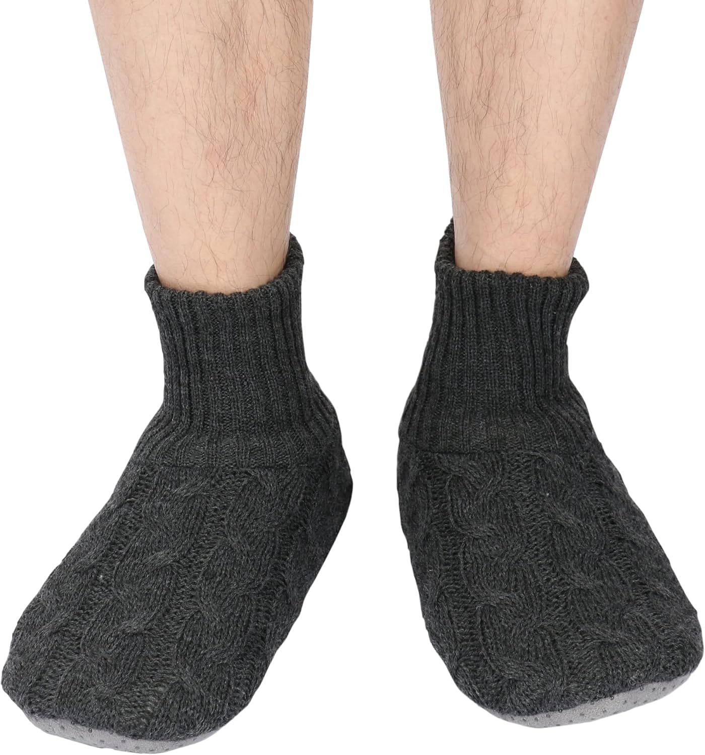 Panda Bros Slipper Socks Soft Cozy Thick House Indoor Boot Sock Shoes with Anti-Skid Bottom Soles for Men's - Image 2