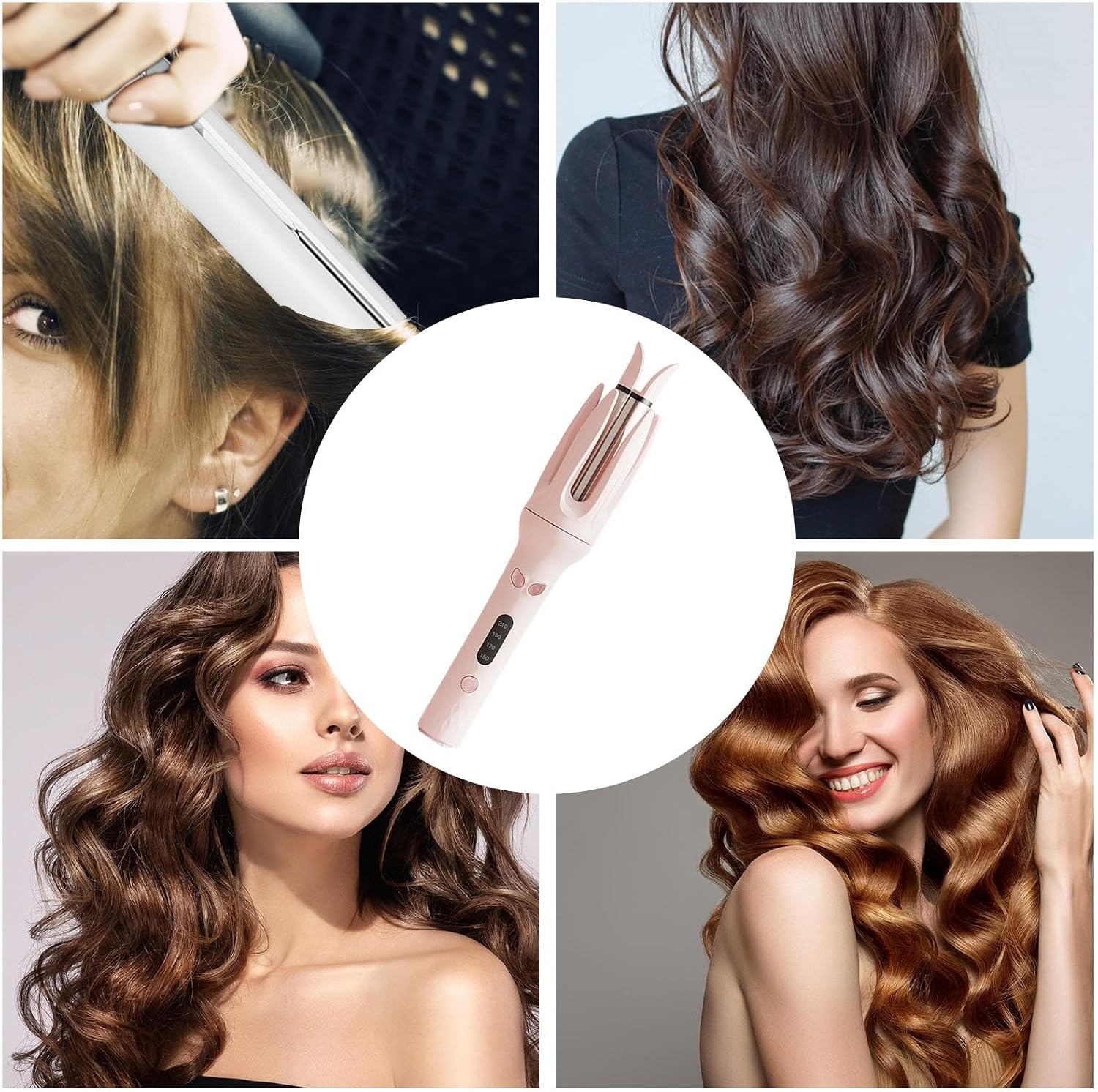 Rotating Barrel Curling Wand - Hair Curling Iron With Anti Scald Features, Hair Curler Wand | Automatic Curling Tool With 4 Temperature Levels, Perfect For Achieving Stunning Curls And Waves With Ease