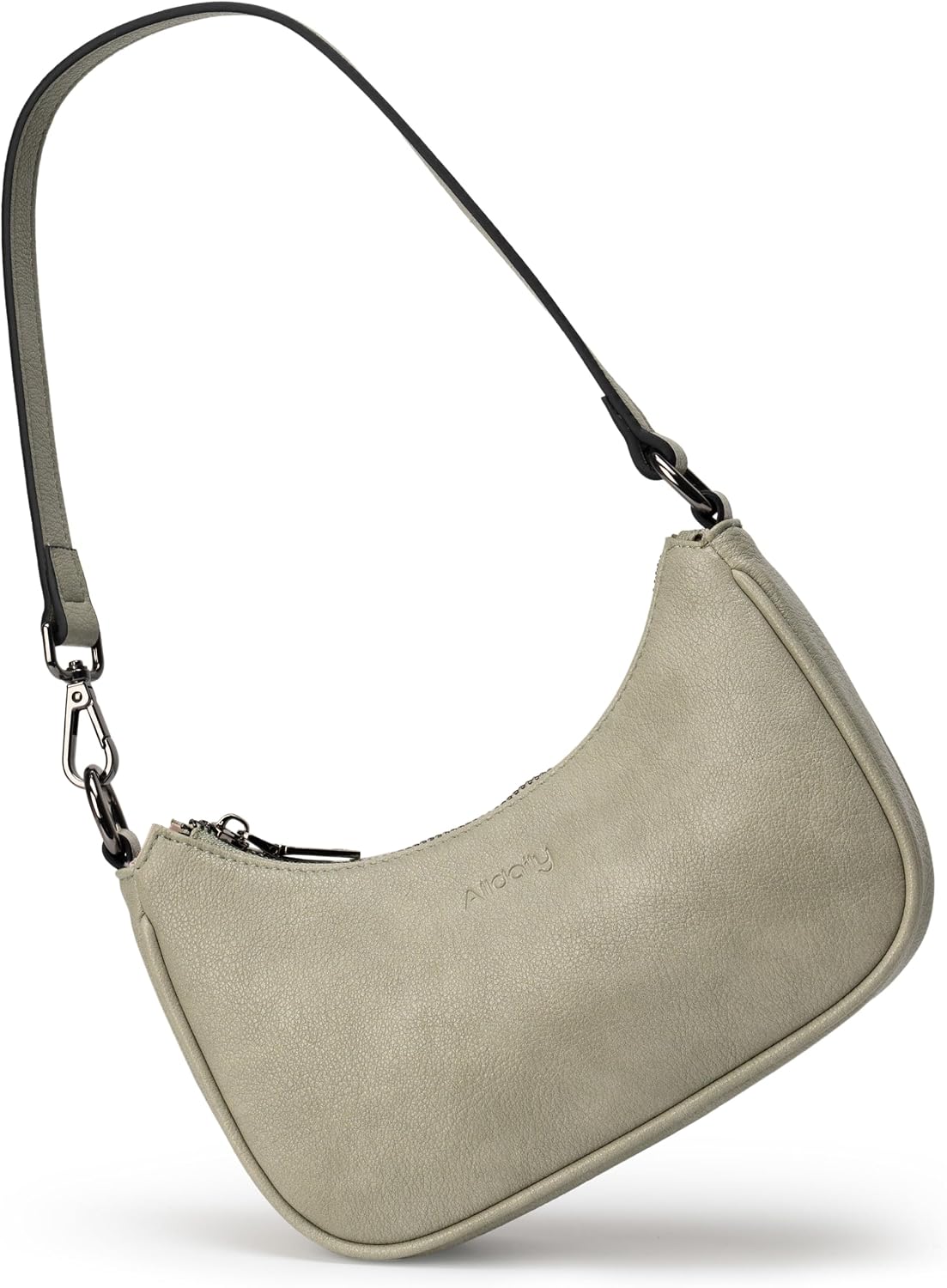Alldaily Small Shoulder Bag for Women, Vegan Leather Mini Crescent Hobo Purse, Lightweight Cute Handbag for Going Out