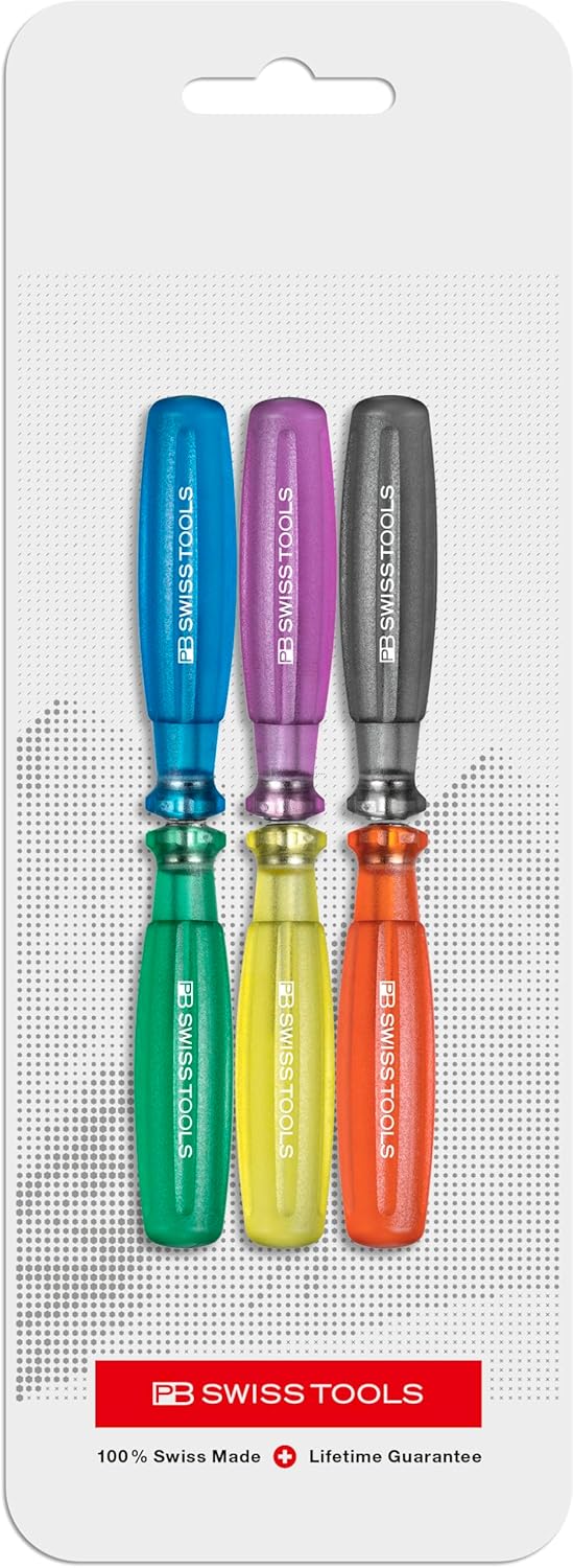 PB Swiss Tools multiCraft Screwdriver Magnet Set PB 6100.M | 100% Swiss Made | 6-Piece Screwdriver Set with Strong Magnets