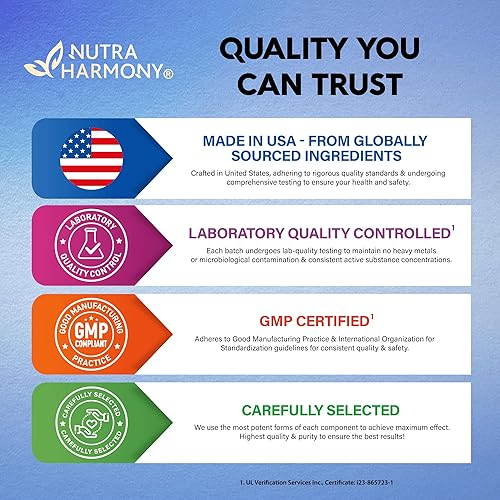 Miniatura 7 de Suplemento de magnesio  Complejo 5 en 1 de 500 mg  Glicinato  Citrato  Malato  Taurato  Óxido  Fabricado en Estados Unidos  Soporte para el estrés,