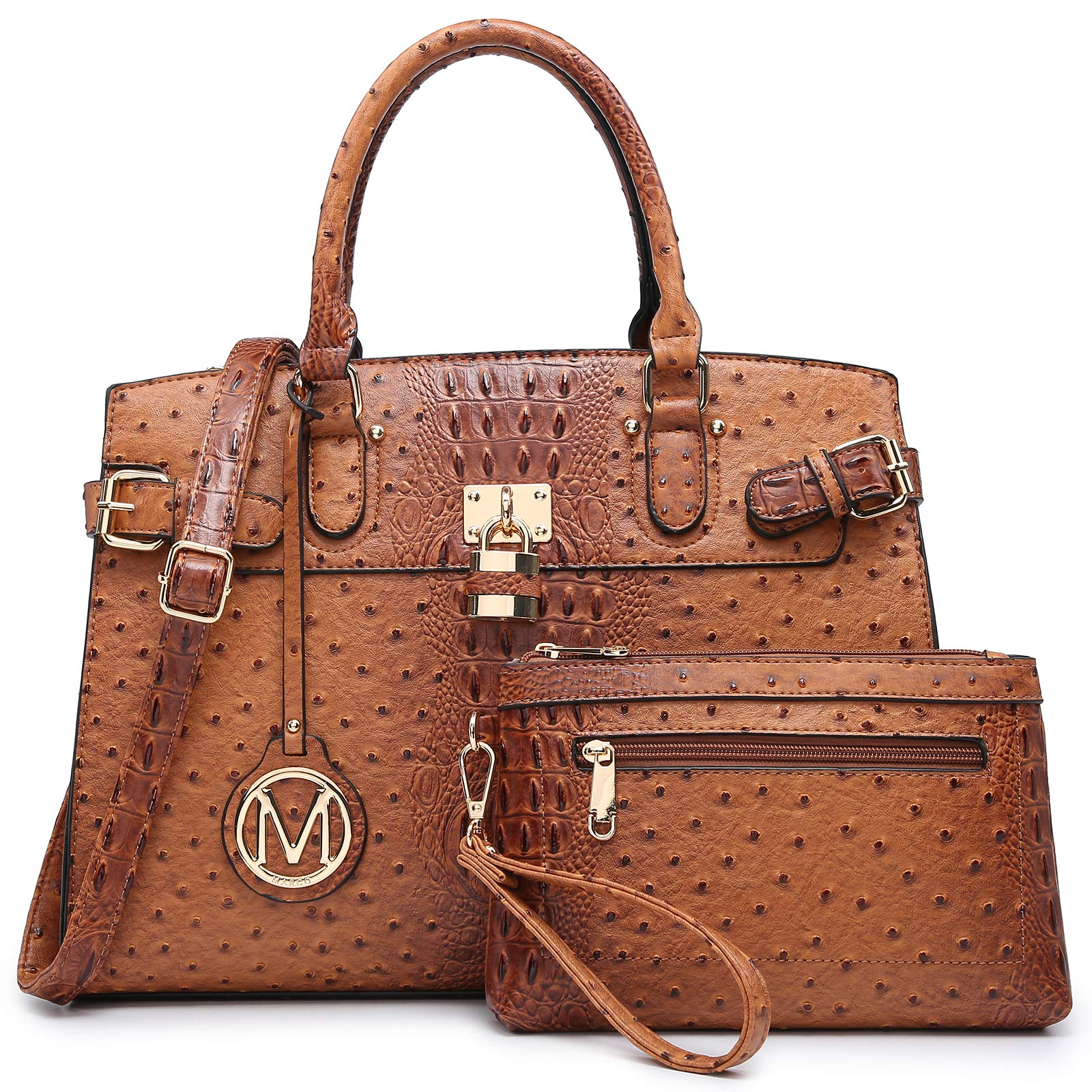 MKP COLLECTIONMKP Women Fashion Satchel Handbags and Purses Ladies Top Handle Tote Work Shoulder Bags with Matching Wristlet Wallet