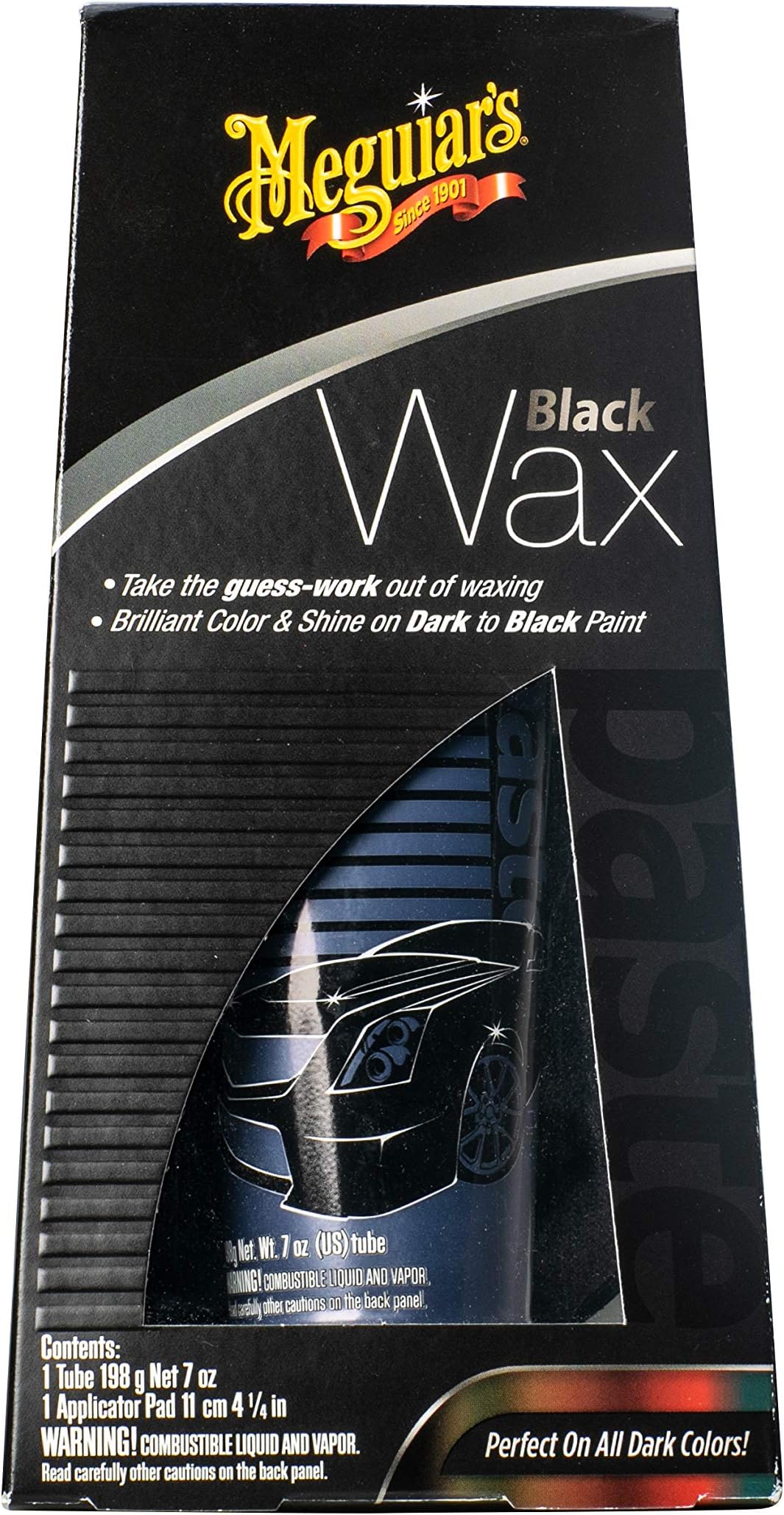 Meguiar's G6207 Black Wax Paste, 7oz