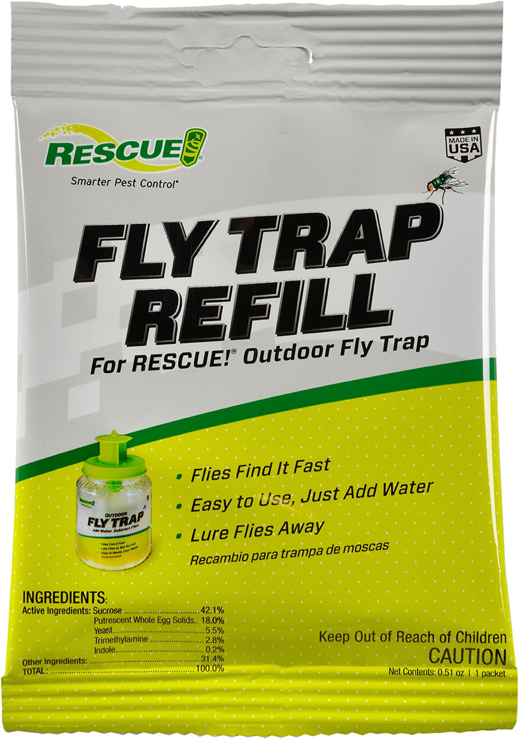 RESCUE! Reusable Fly Trap Bait Refill – Outdoor Use