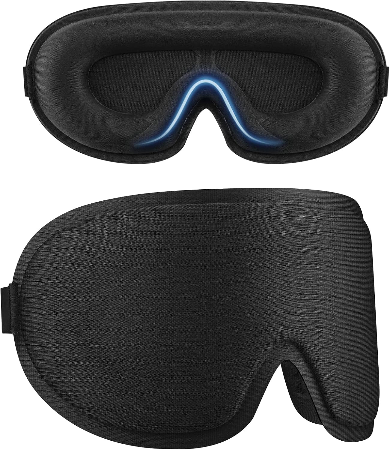 3D Eye Mask Slaapmasker voor Mannen,Vrouwen,Ultra Comfort 100% Drukvrij Night Eye Cover voor reizen (Zwart)