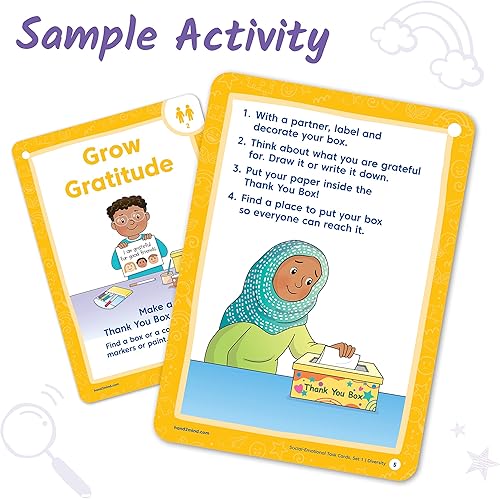 Miniatura 4 de hand2mind Tarjetas de tareas socioemocionales para mayores de 3 años, aprendizaje socioemocional, juguetes de terapia de juego para consejeros,