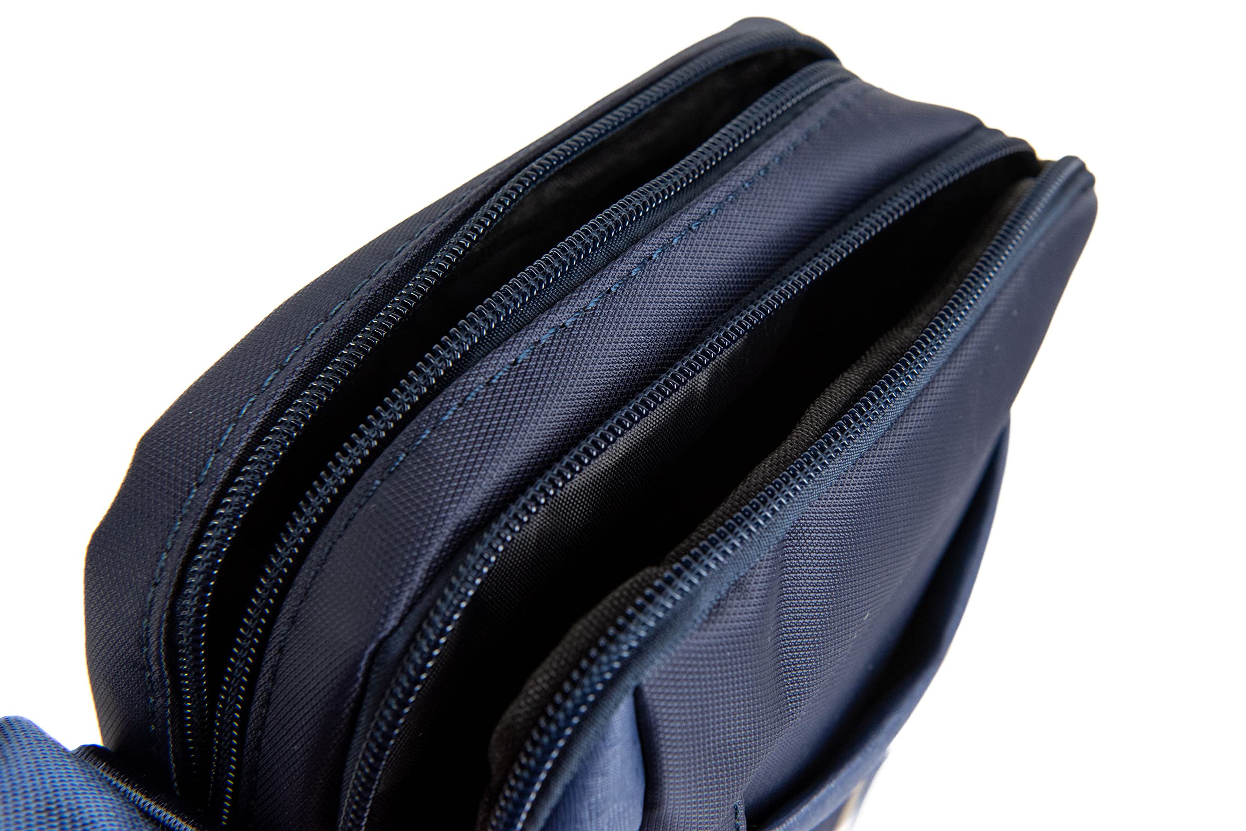 COVERI WORLD Borsello Uomo Impermeabile Tracolla Regolabile Porta Cellulare poliestere art CW1171 Blu 20x21x5 cm